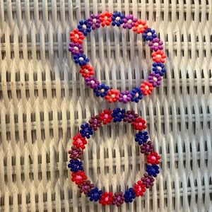 Pride flower bracelets- Bi
